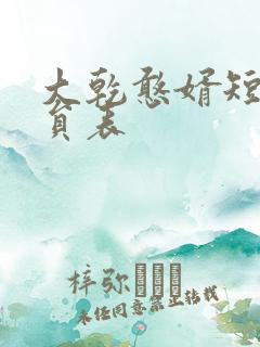 大乾憨婿短剧演员表