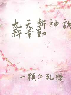 九天斩神诀的最新章节