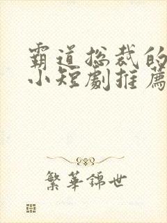 霸道总裁的甜宠小短剧推荐