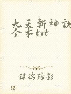 九天斩神诀下载全本txt