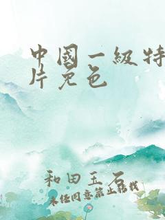 中国一级特黄大片免色