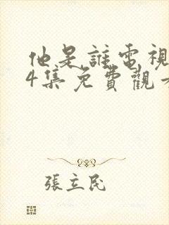 他是谁电视剧24集免费观看