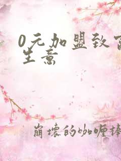 0元加盟致富好生意