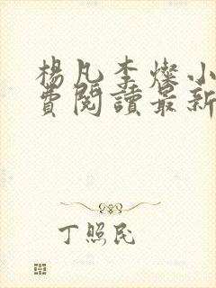 杨凡李灿小说免费阅读最新章节全文