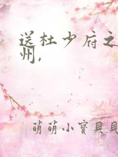 送杜少府之任蜀州,