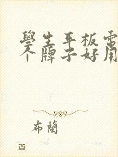 学生平板电脑哪个牌子好用又实惠适合学习
