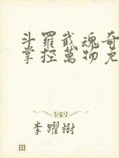 斗罗武魂奇门阵掌控万物免费阅读