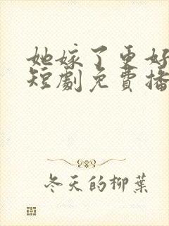 她嫁了更好的他短剧免费播放