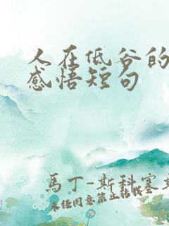 人在低谷的人生感悟短句