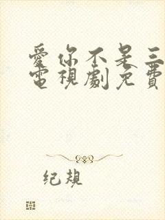 爱你不是三两天电视剧免费播放