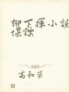 柳下挥小说近身保镖
