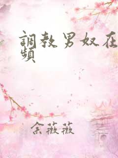 调教男奴在线视频