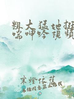 粗大猛地挺进娇喘呻吟视频
