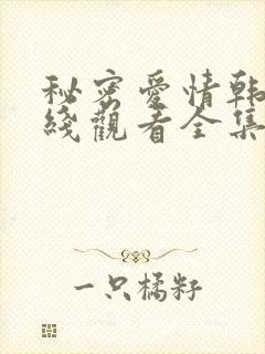 秘密爱情韩版在线观看全集