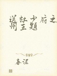 送杜少府之任蜀州主题