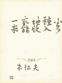 一亩地种小麦玉米能收入多少