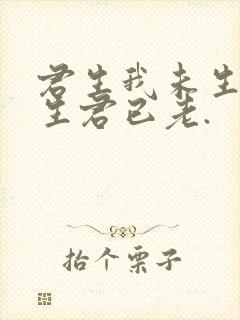 君生我未生,我生君已老.