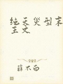 纯天灾型末世女主文