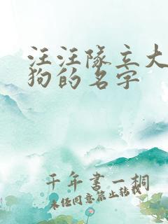 汪汪队立大功狗狗的名字