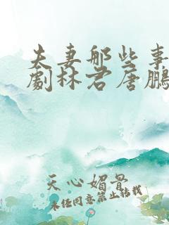 夫妻那些事电视剧林君唐鹏 夫妻那些事电视剧林君唐鹏