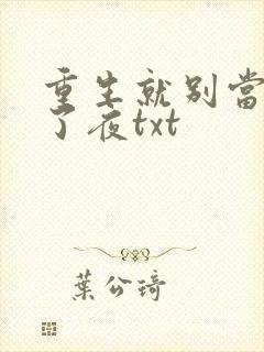 重生就别当舔狗了夜txt