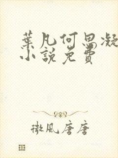叶凡何思凝七月小说免费