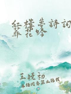 红楼梦诗词鉴赏葬花吟