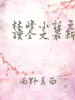 林峰小说免费阅读全文最新章节顶点