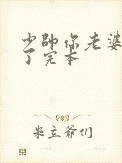 少帅你老婆又跑了完本