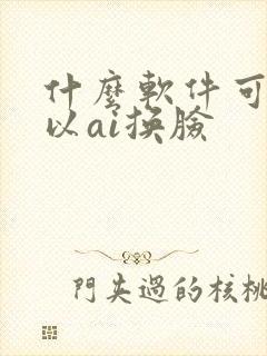 什么软件可以可以ai换脸