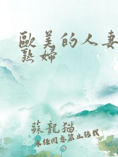 欧美的人妻久久熟妇
