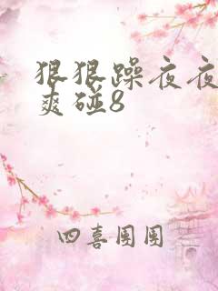 狠狠躁夜夜躁人爽碰8