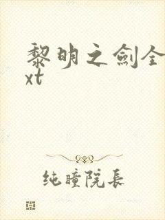 黎明之剑全本txt