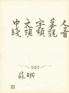 中文字幕人妻在线视频观看