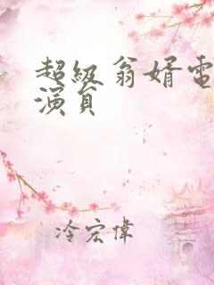 超级翁婿电视剧演员