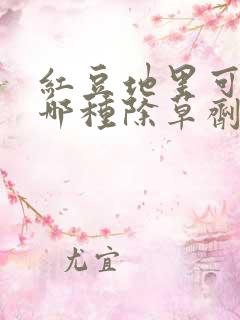 红豆地里可以打哪种除草剂