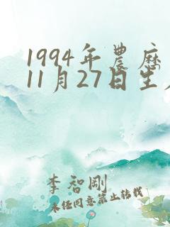 1994年农历11月27日生辰八字
