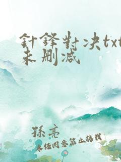 针锋对决txt未删减