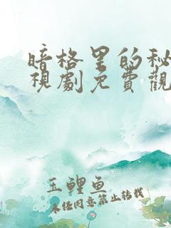 暗格里的秘密电视剧免费观看全集完整版