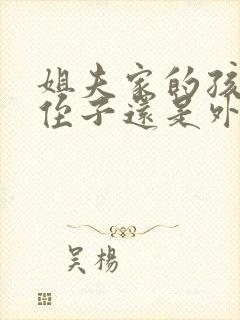 姐夫家的孩子是侄子还是外甥