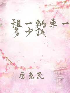 租一辆车一个月多少钱