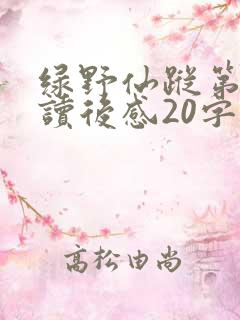 绿野仙踪第八章读后感20字