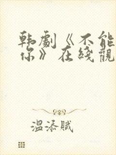 韩剧《不能没有你》在线观看 韩剧《不能没有你》在线观看