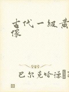 古代一级黄色录像