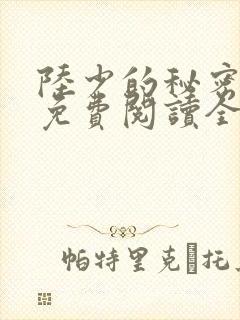 陆少的秘密恋人免费阅读全文 陆少的秘密恋人免费阅读全文