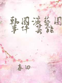 韩国演艺圈悲惨事件 芸能
