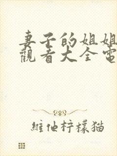妻子的姐姐免费观看大全电视剧完整版