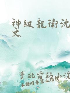 神级龙卫沈浪全文
