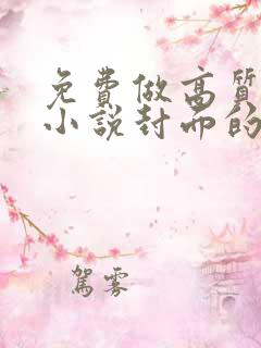 免费做高质量的小说封面的软件