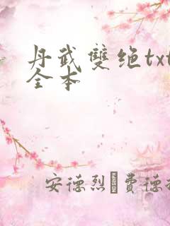 丹武双绝txt全本